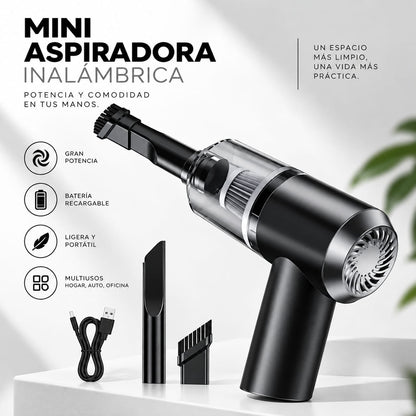 “Mini Aspiradora Inalámbrica 3 en 1”