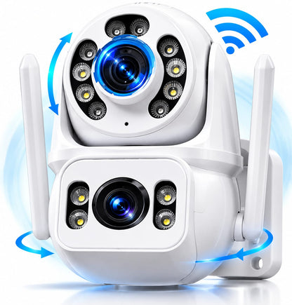 Cámara de Seguridad WiFi 8MP para Exteriores con Visión Nocturna